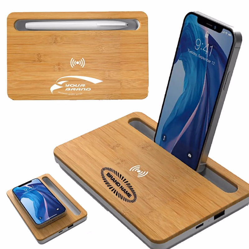 2 in 1 Desktop 10W Wireless Charger Phone Stand Holder
