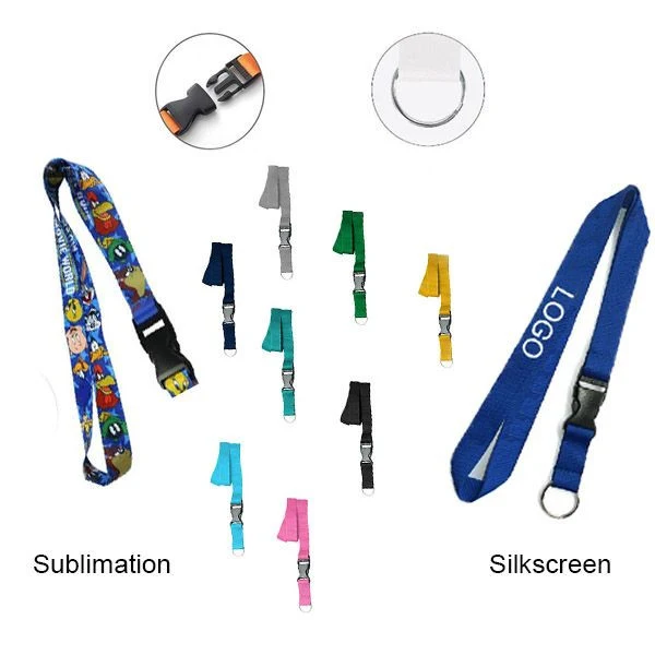 3/4" Polyester Lanyard W/ Split Ring and Buckle (Sublimation) 1