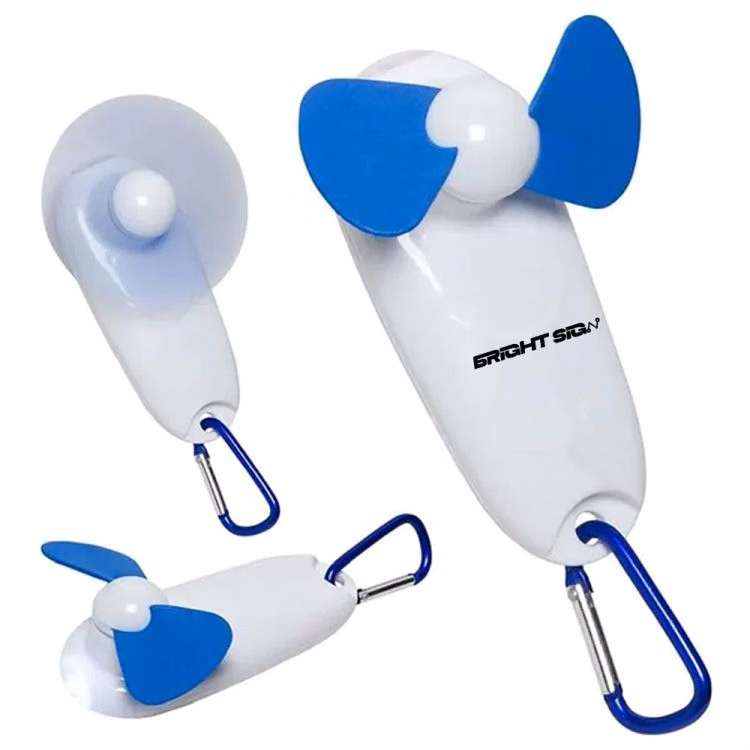 Mini Handheld Fan with LED Flashlight Keychain