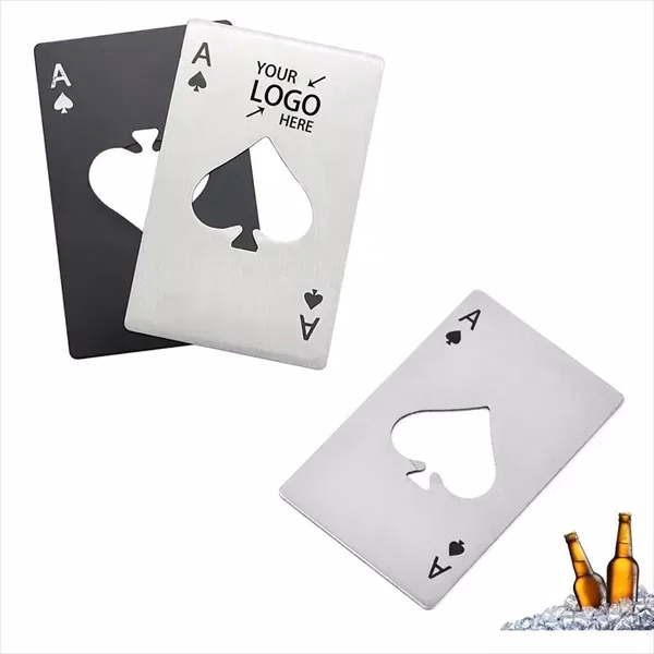 Custom Stainless Steel Credit Card Bottle Opener — Wallet-Size Full-Color Barware