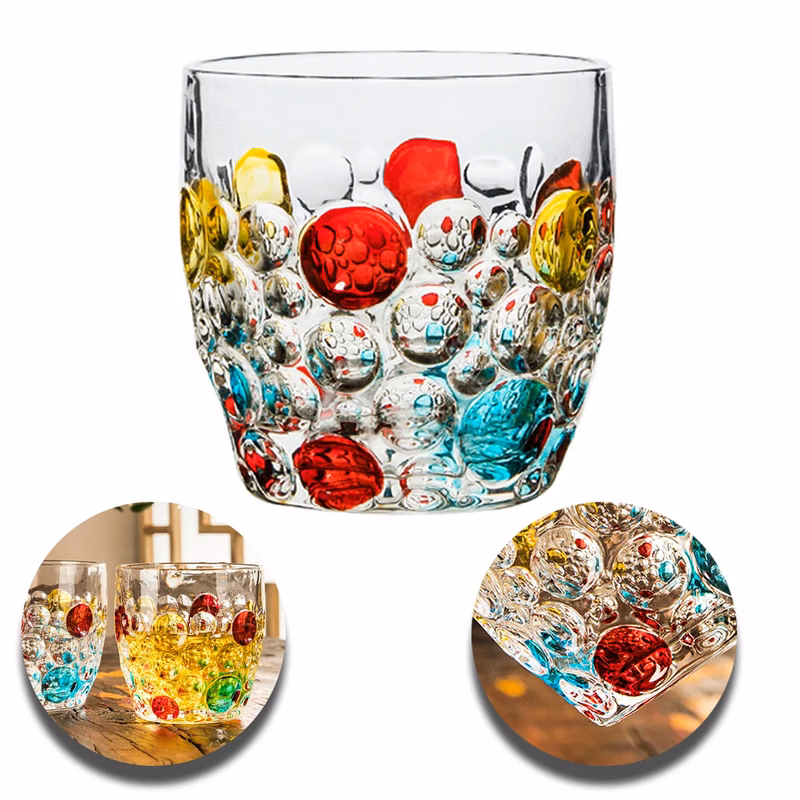 Colorful Bubbly Drinking Glasses