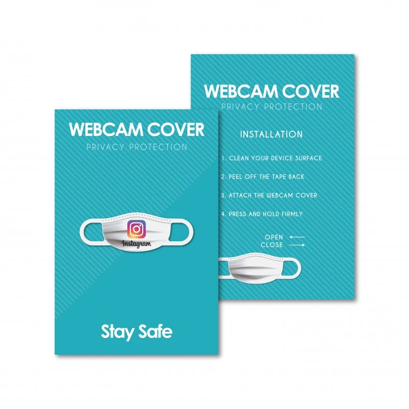 Security Mask Webcam Cover with Custom Backer Card 1