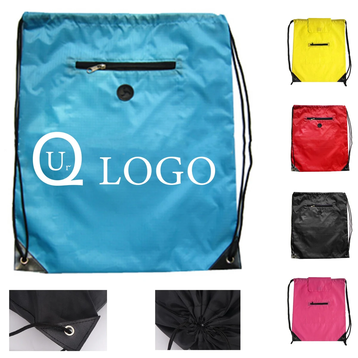 15X17.72 Inch Terylene Drawstring Backpack 1