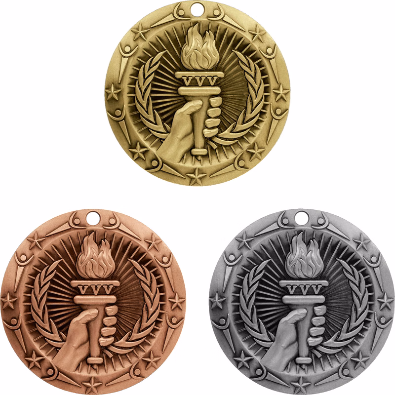 Stock World Class Sports & Academic Medals: Victory