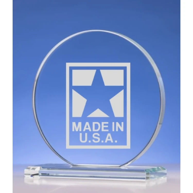 USA Circle Clear Glass Award 1