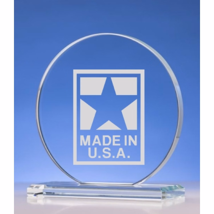 USA Circle Clear Glass Award