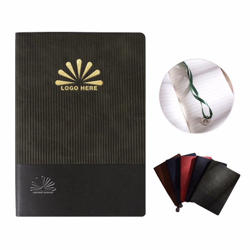 Textured PU Leather A5 Journal With Metal Bookmark