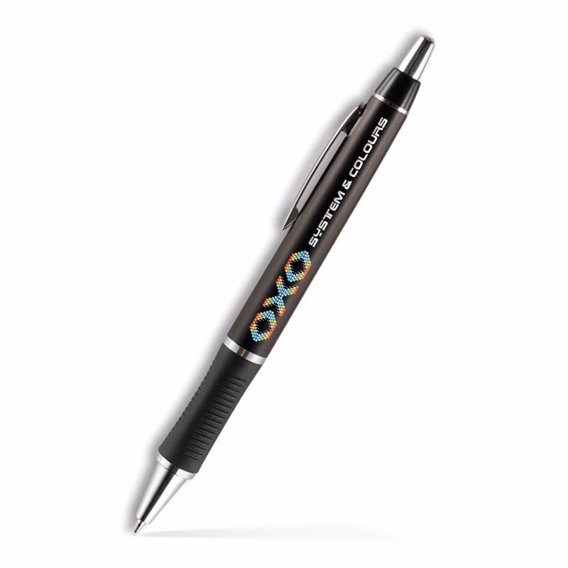 Barton Click Pen - Silver Accents