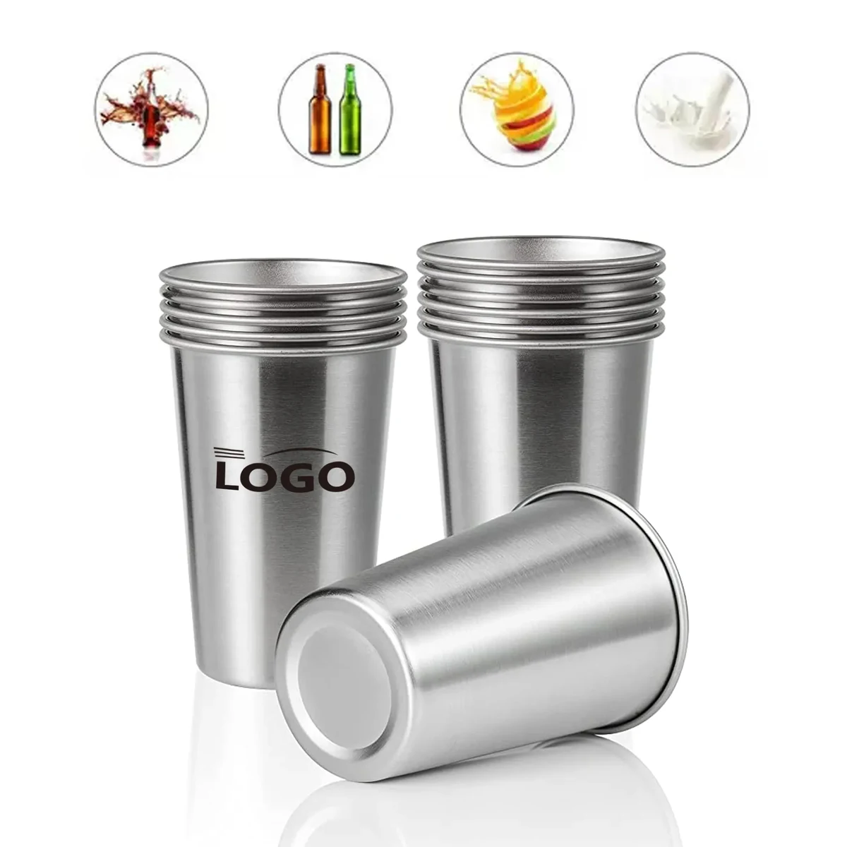 MOQ50 Stainless Steel Pint Cup 16oz 1