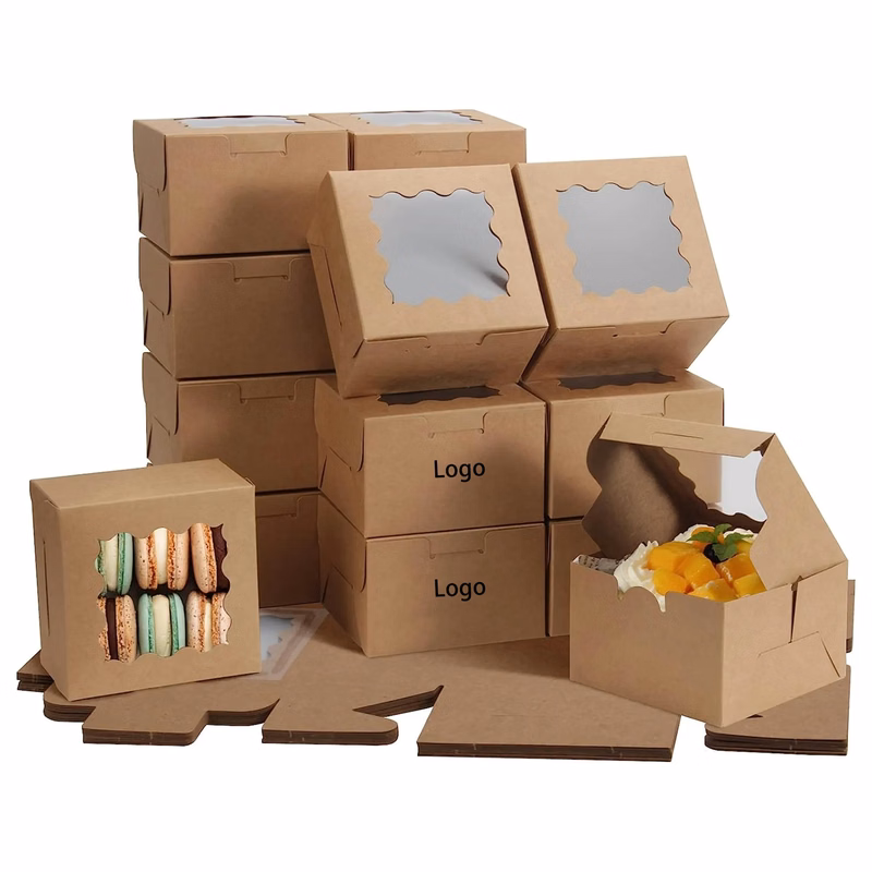 MOQ 500pcs Kraft Wavy Cake Wrapping Gift