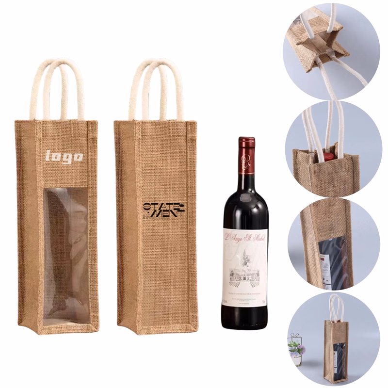 Eco-Friendly Jute Wine Tote for Corporate Gifts