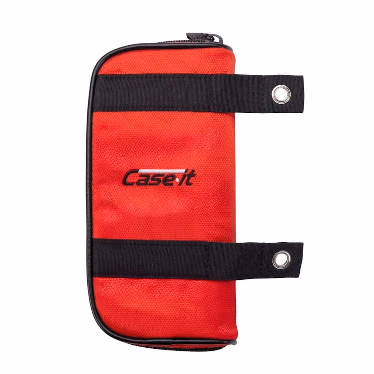 Case-It Pouch Zippered Pencil Case - Clear Red