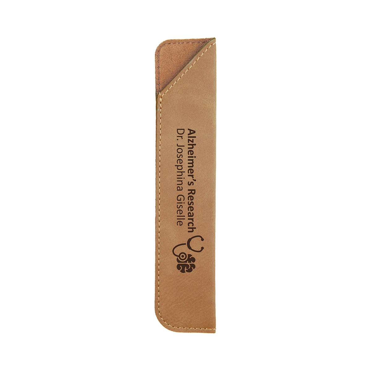 Light Brown Leatherette Pen Sleeve 1