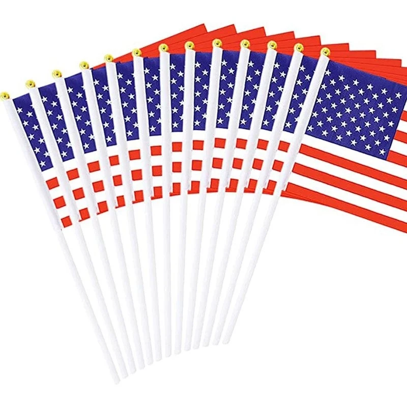 American Handheld Flags With Plastic Stick 1