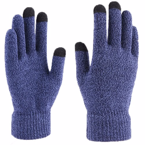 Adult Stretch Ribbed Gloves with Sensitive Touch, Sherpa Lining, and Custom Logo