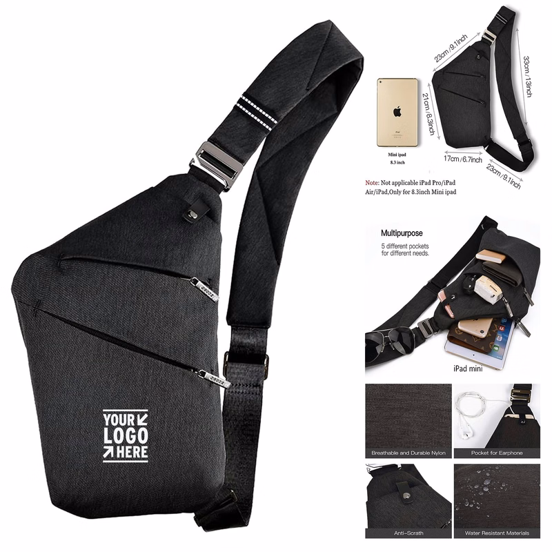 Men Women Anti-theft Crossbody Shoulder Sling Bag