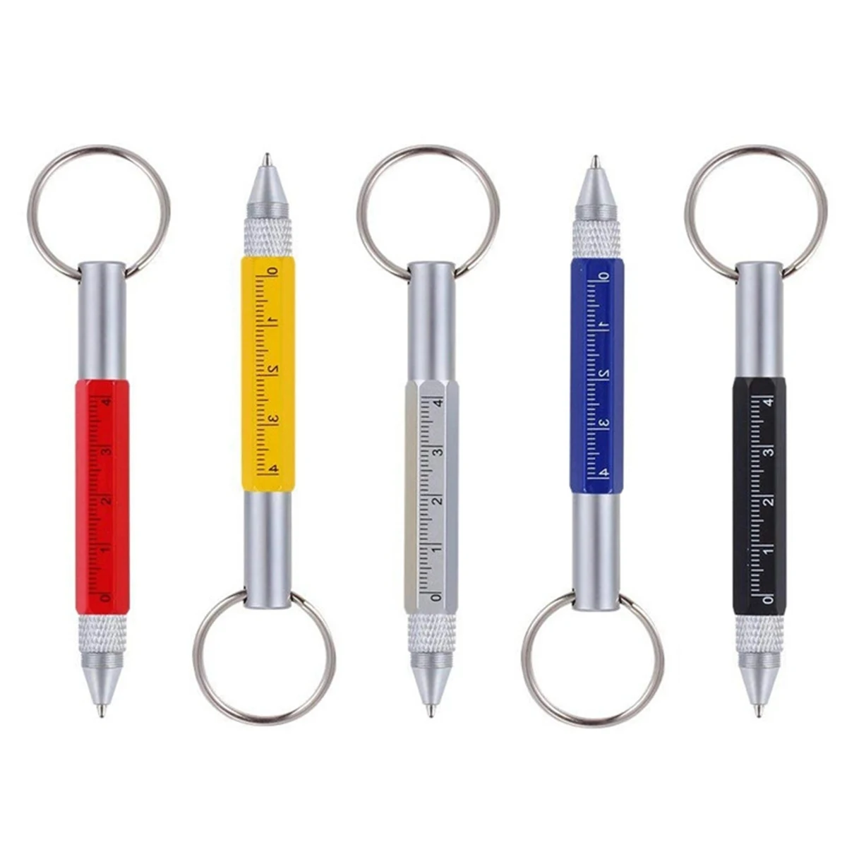 6 in 1 Multifunction Screwdriver Ballpoint Pen Keychain 1