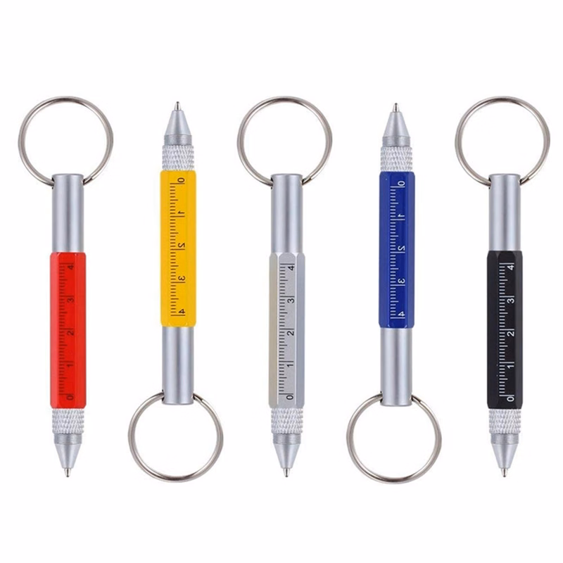 6 in 1 Multifunction Screwdriver Ballpoint Pen Keychain