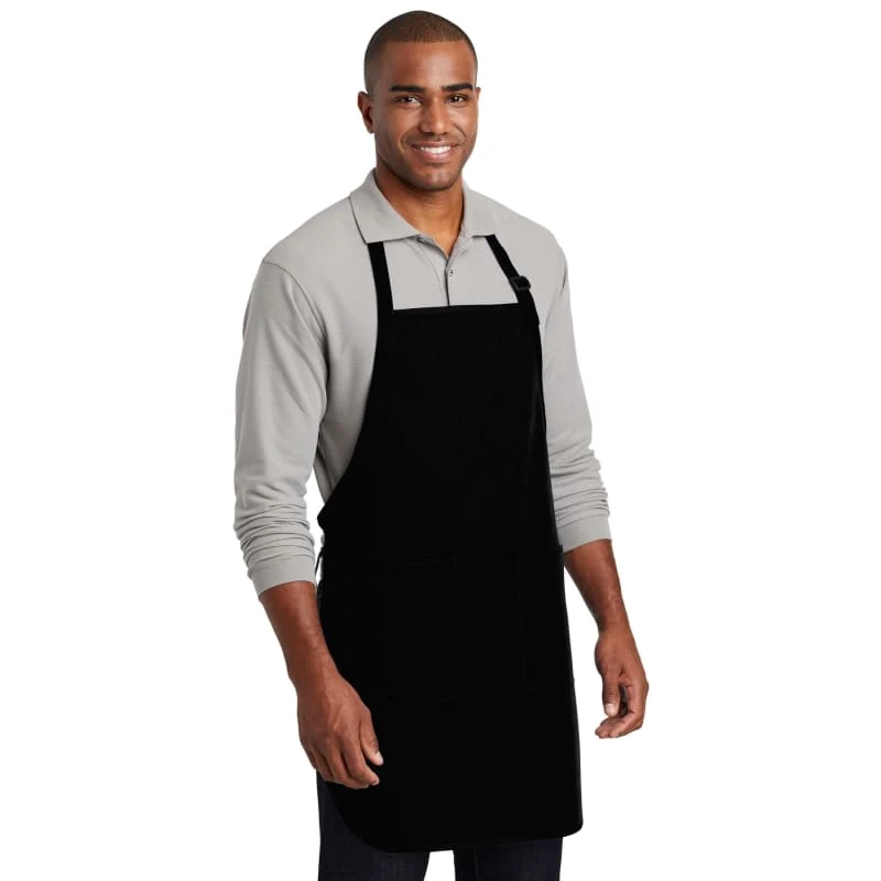 Port Authority Full-Length Two-Pocket Bib Apron. 1