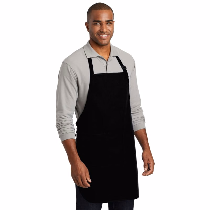 Port Authority Full-Length Two-Pocket Bib Apron.