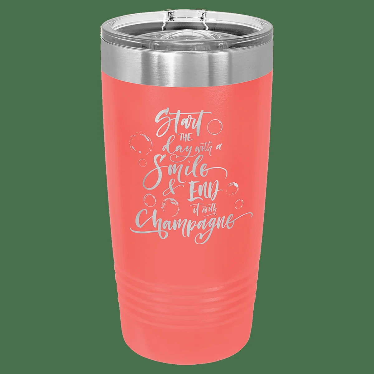 20 oz. Coral Laser Engraved Polar Camel Ringneck Tumblers w/Slider Lid 1