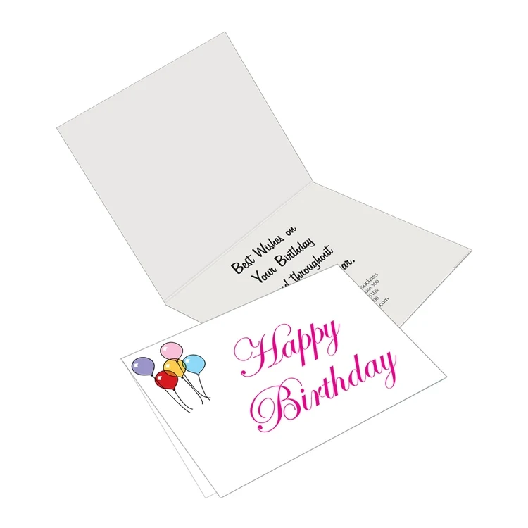 Greeting Card printed 4/4 with gloss UV and plain white A8 Envelopes 1