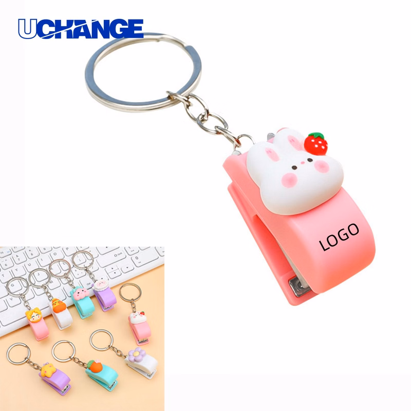 Mini Stapler with Keychain