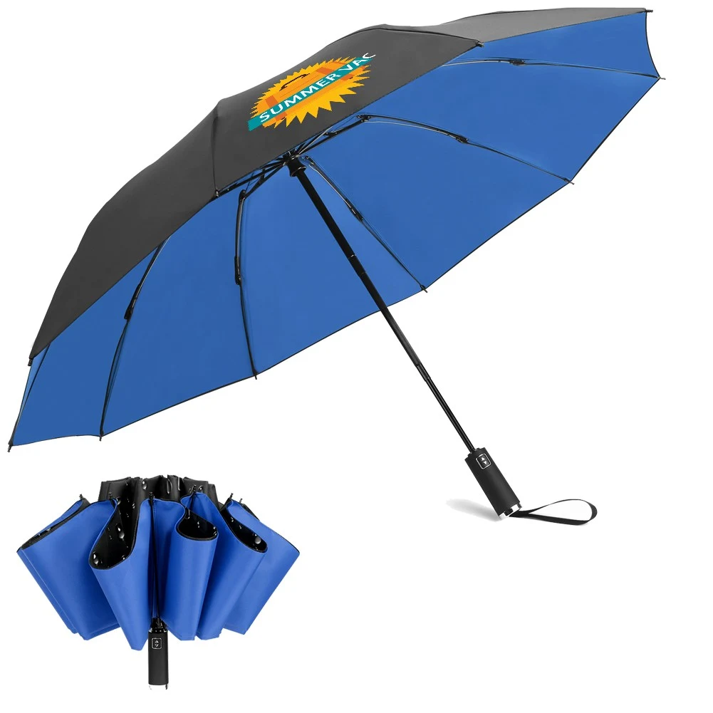 46" Arc Auto Open Inverted Folding Umbrella 1