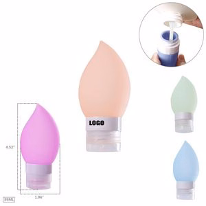 89ml Silicone Water Drop Travel Bottle With Flip Up Lid