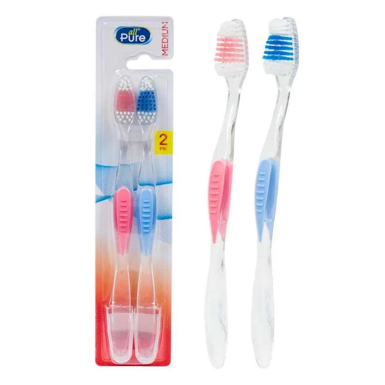 Toothbrushes with Cap - 2 Pack 1
