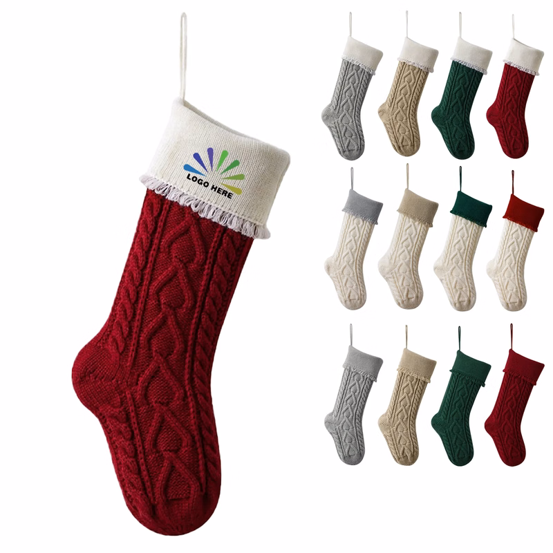 Knitted Christmas Stocking Candy Bag