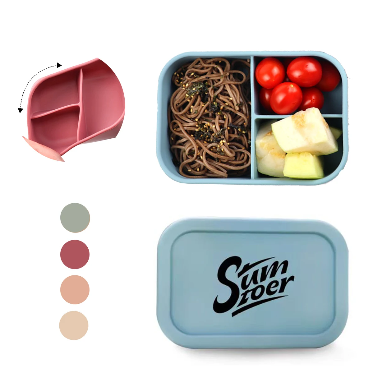 Bento Lunch Box Made of Silicone 1