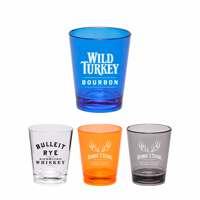 Colored Plastic Shot Glasses 1.5 oz.