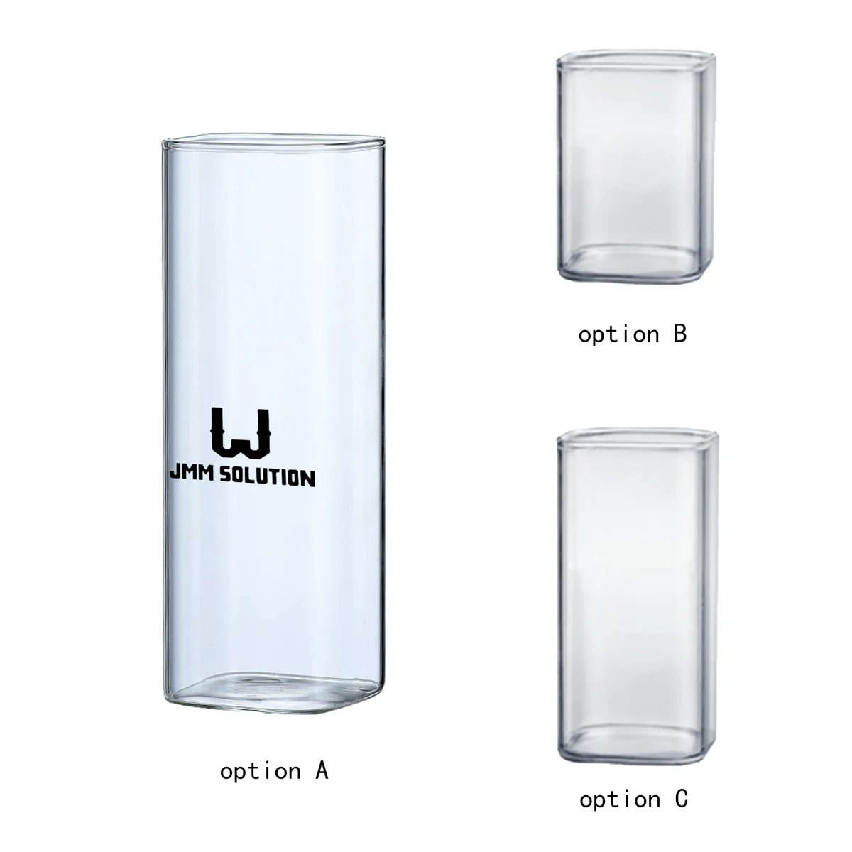 8oz High Borosilicate Transparent Glass Cup 1