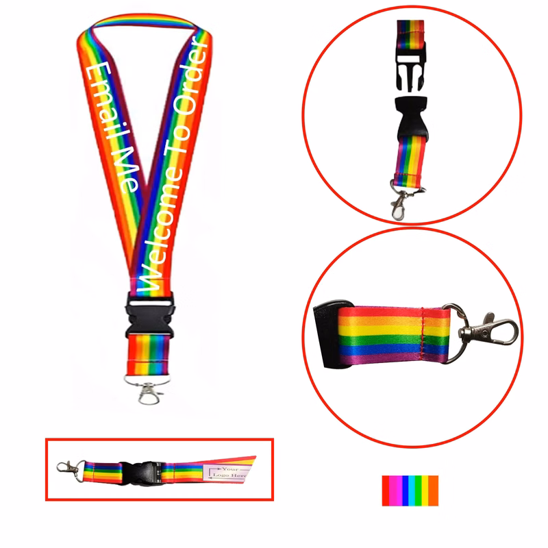 Full Color Sublimation/Thermal Polyester Detachable Rainbow