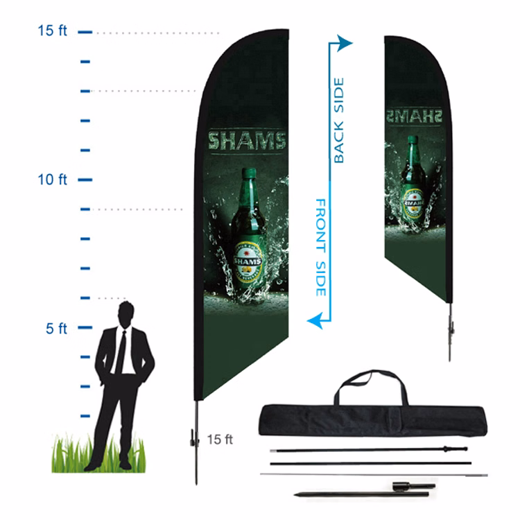 15 ft. Angled Advertising Flag Kit 6 (Double Sided)