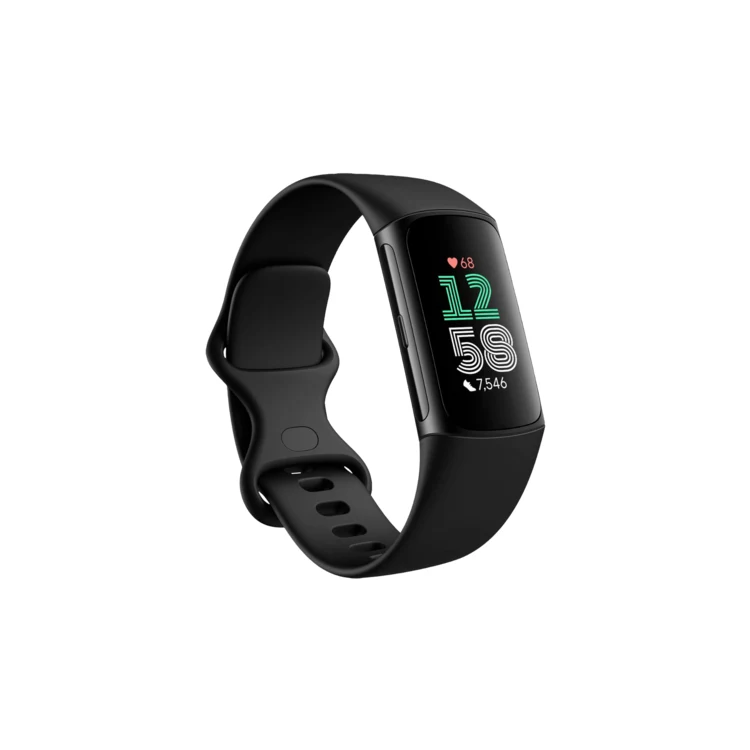Fitbit Charge 6 Advanced Health Tracker - Obsidian/Black Aluminum 1