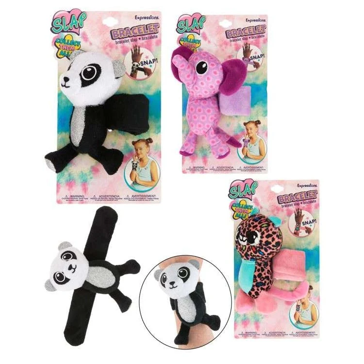 Slap Bracelets - Assorted Plush Animals 1