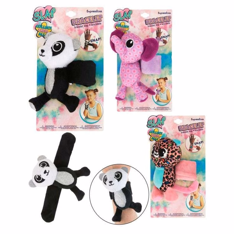 Slap Bracelets - Assorted Plush Animals