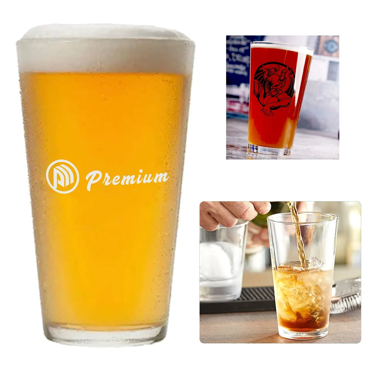 16 oz. Beer Glass 1