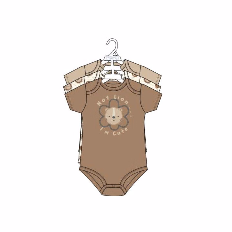 3pk Boy's Short Sleeve Creepers Size 0-9M