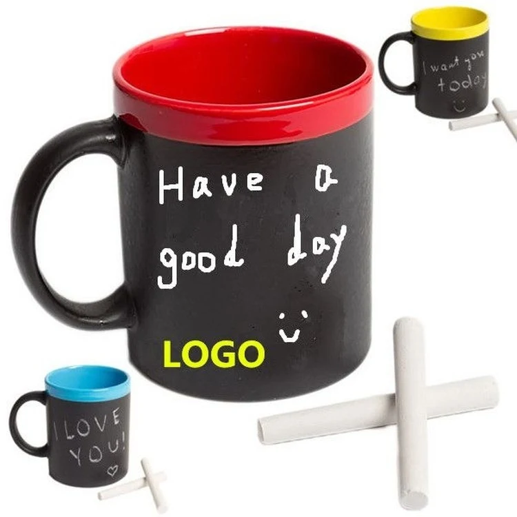 Writable Blackboard Memo Chalkboard Mug Cup Write Message 1