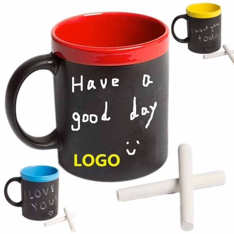 Writable Blackboard Memo Chalkboard Mug Cup Write Message