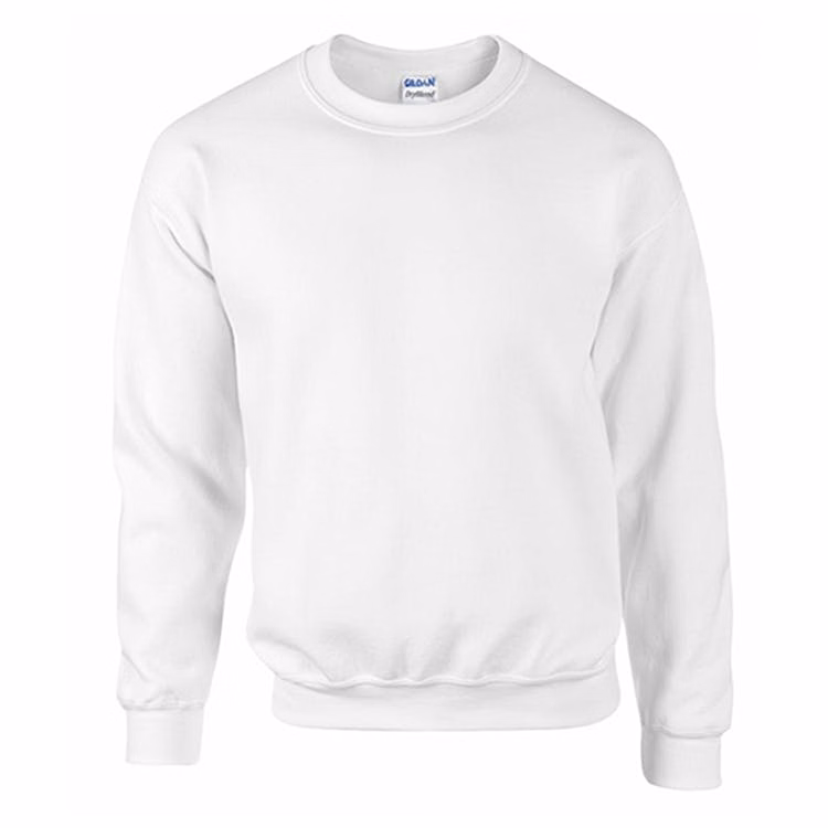 Irregular Crew Neck Sweatshirts - White 2X