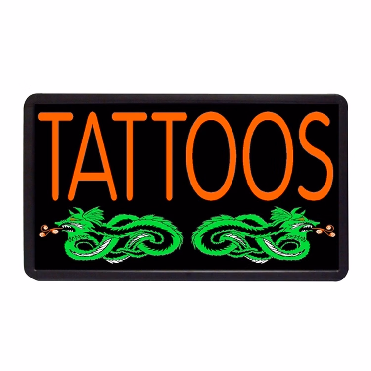 Tattoos 13" x 24" Simulated Neon Sign