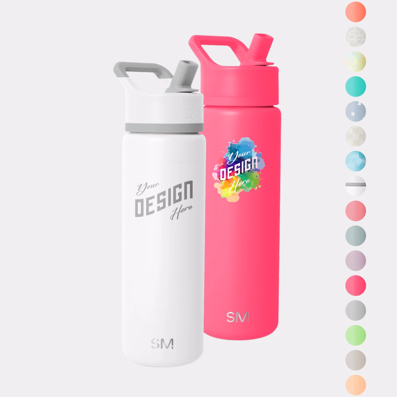 22 oz Simple Modern® Stainless Steel Double-Walled Insulated Summit Water Bottle with Straw Lid