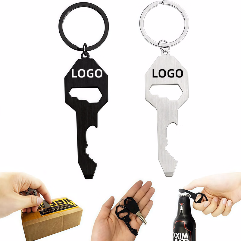 MOQ Keychain Multi Tool Bottle Opener Screwdriver Gadget