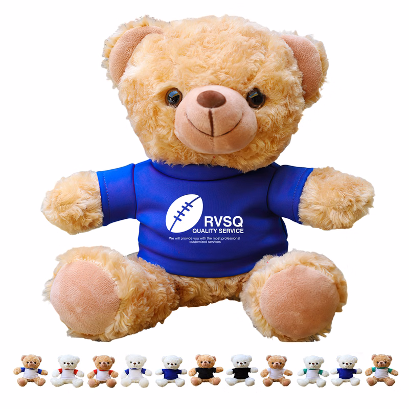 11'' Seated Style Stuffed Plush Teddy Beat With T-shirt