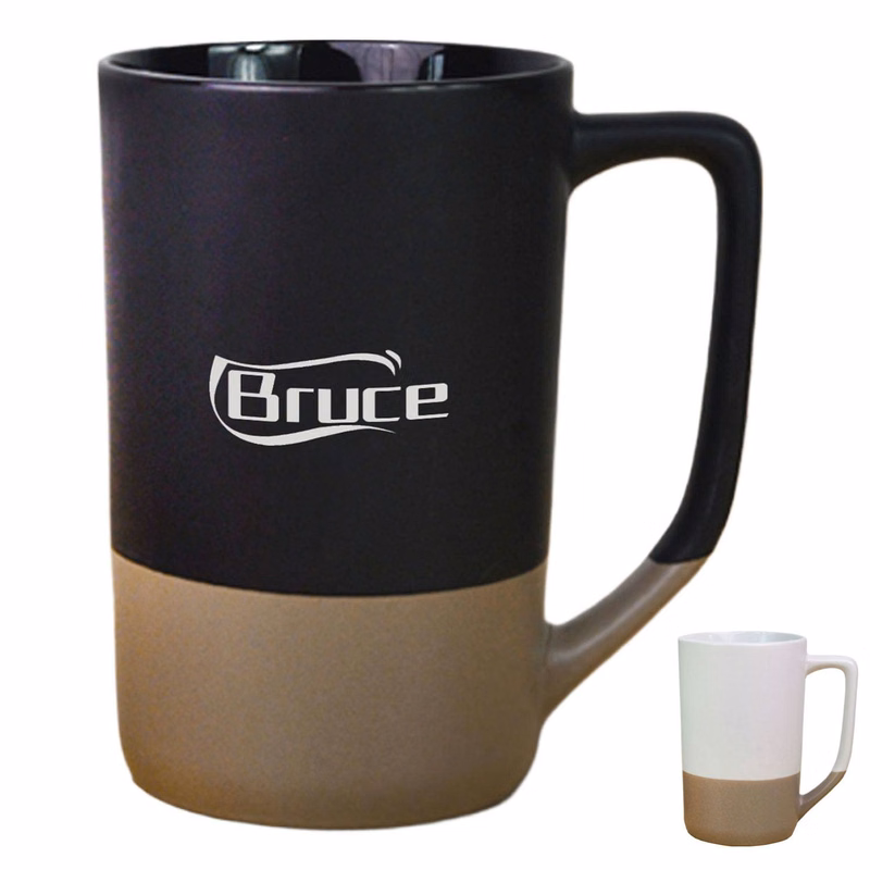 17 oz Two-Tone Ceramic Coffee Mug