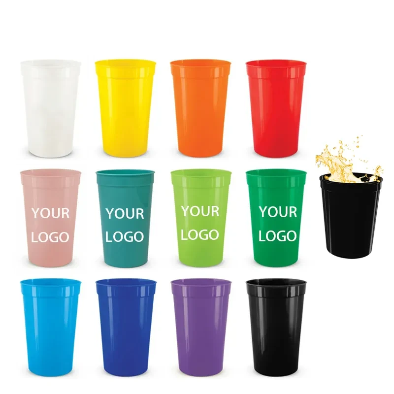 16 Oz Reusable Blank Plastic Cups 1
